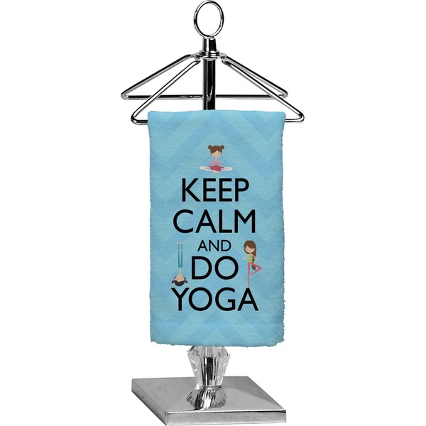 Custom Keep Calm & Do Yoga Finger Tip Towel - Full Print