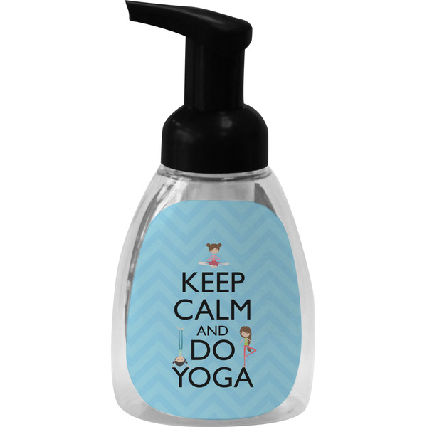 Custom Keep Calm & Do Yoga Foam Soap Bottle - Black