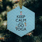 Keep Calm & Do Yoga Frosted Glass Ornament - Hexagon (Lifestyle)