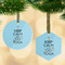 Keep Calm & Do Yoga Frosted Glass Ornament - MAIN PARENT