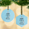 Keep Calm & Do Yoga Flat Glass Ornament