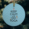 Keep Calm & Do Yoga Frosted Glass Ornament - Round (Lifestyle)