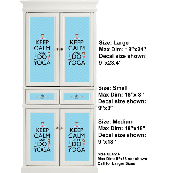 Keep Calm & Do Yoga Full Cabinet (Show Sizes)