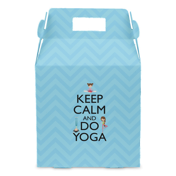 Keep Calm & Do Yoga Gable Favor Box - Front