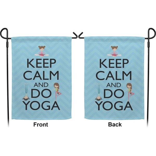 Keep Calm & Do Yoga Garden Flag - Double Sided Front and Back