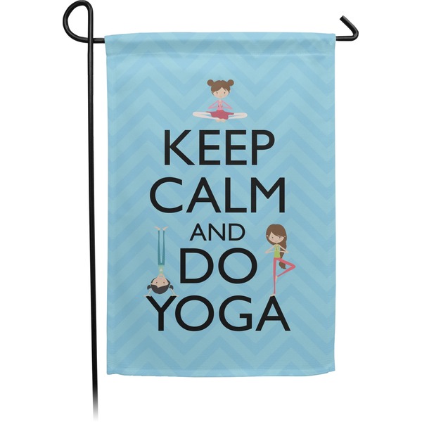 Custom Keep Calm & Do Yoga Small Garden Flag - Double Sided