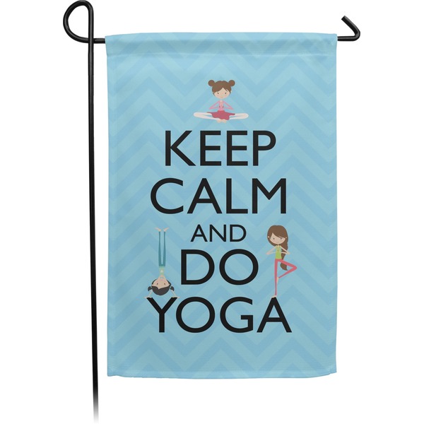 Custom Keep Calm & Do Yoga Small Garden Flag - Double Sided