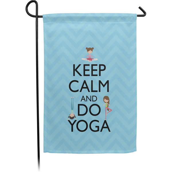 Custom Keep Calm & Do Yoga Small Garden Flag - Single Sided