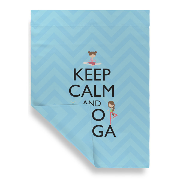 Keep Calm & Do Yoga Garden Flags - Large - Double Sided - FRONT FOLDED
