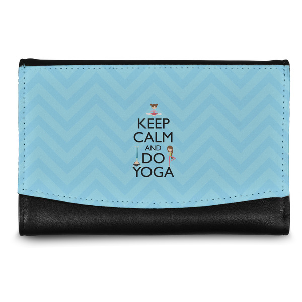 Custom Keep Calm & Do Yoga Genuine Leather Women's Wallet - Small