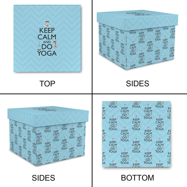 Keep Calm & Do Yoga Gift Boxes with Lid - Canvas Wrapped - Large - Approval