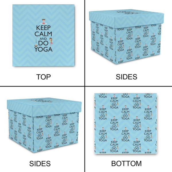 Keep Calm & Do Yoga Gift Boxes with Lid - Canvas Wrapped - Medium - Approval