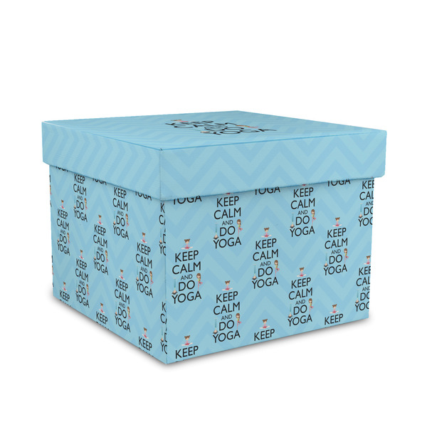 Custom Keep Calm & Do Yoga Gift Box with Lid - Canvas Wrapped - Medium