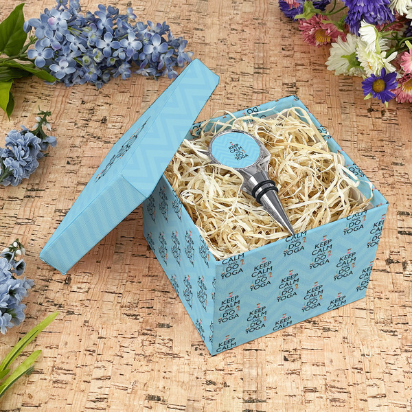 Keep Calm & Do Yoga Gift Boxes with Lid - Canvas Wrapped - Medium - In Context