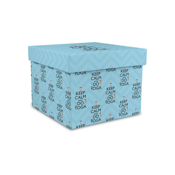 Custom Keep Calm & Do Yoga Gift Box with Lid - Canvas Wrapped - Small