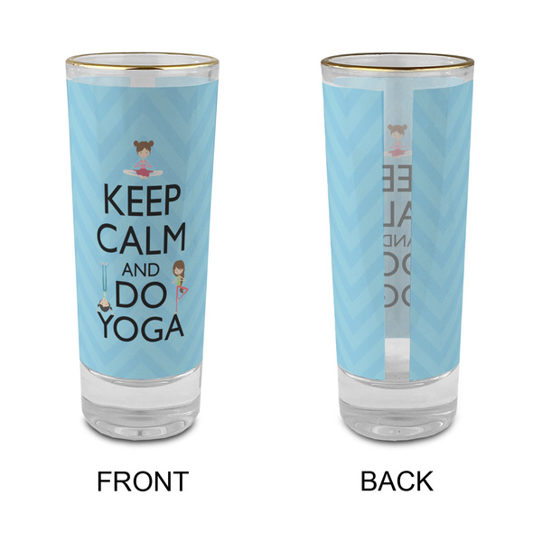 Keep Calm & Do Yoga Glass Shot Glass - 2 oz - Single - APPROVAL