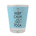 Keep Calm & Do Yoga Glass Shot Glass - 1.5 oz - Set of 4