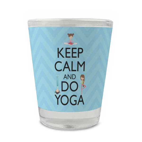 Custom Keep Calm & Do Yoga Glass Shot Glass - 1.5 oz - Single