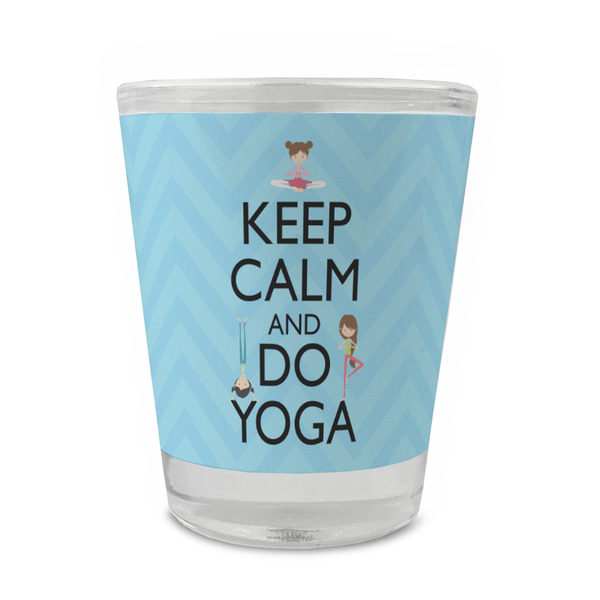 Keep Calm & Do Yoga Glass Shot Glass - Standard - FRONT