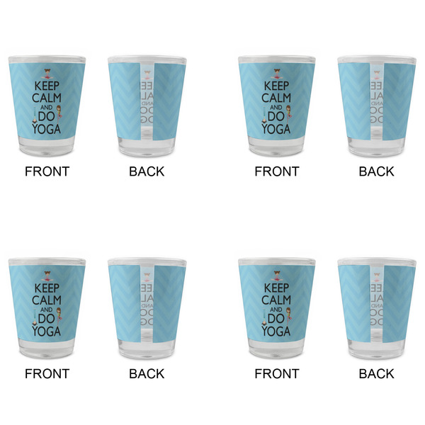 Keep Calm & Do Yoga Glass Shot Glass - Standard - Set of 4 - APPROVAL