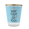 Keep Calm & Do Yoga Glass Shot Glass - 1.5 oz - with Gold Rim - Set of 4