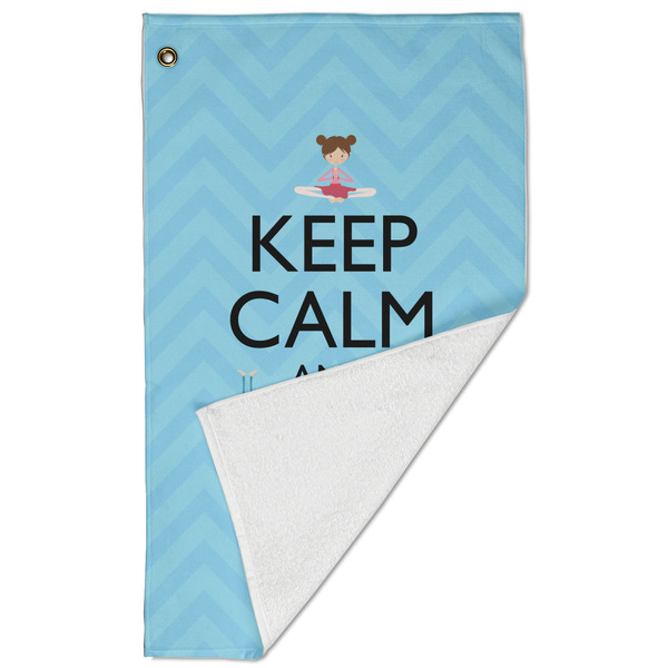 Keep Calm & Do Yoga Golf Towel - Folded (Large)