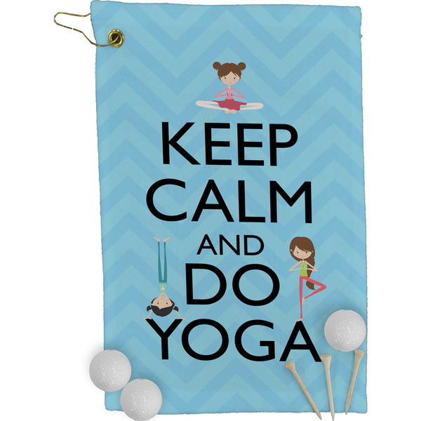 Keep Calm & Do Yoga Golf Towel (Personalized)