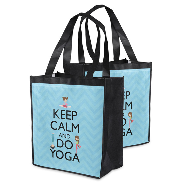 Keep Calm & Do Yoga Grocery Bag - MAIN