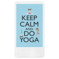 Keep Calm & Do Yoga Guest Napkins - Full Color - Embossed Edge