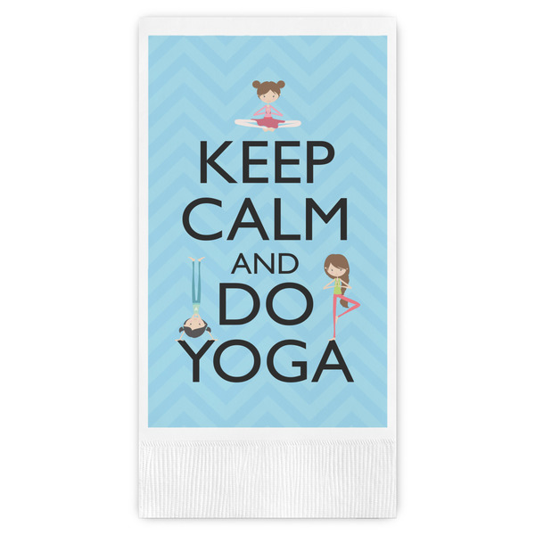 Custom Keep Calm & Do Yoga Guest Towels - Full Color