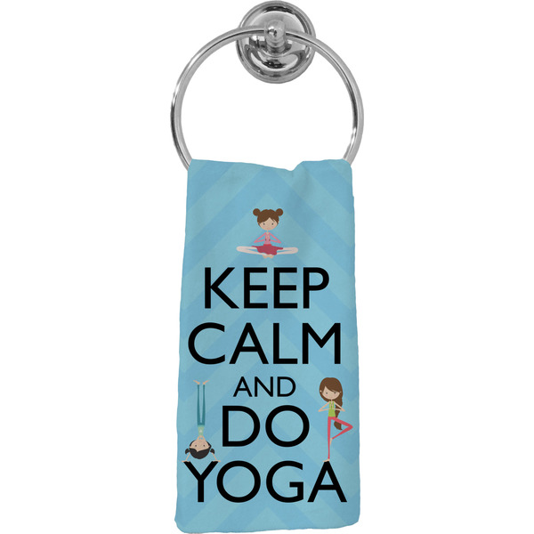 Custom Keep Calm & Do Yoga Hand Towel - Full Print
