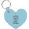 Keep Calm & Do Yoga Heart Keychain (Personalized)