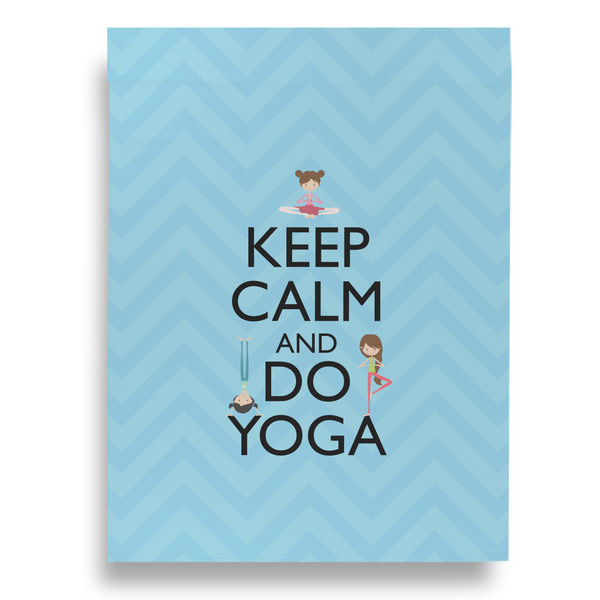 Keep Calm & Do Yoga House Flags - Double Sided - FRONT