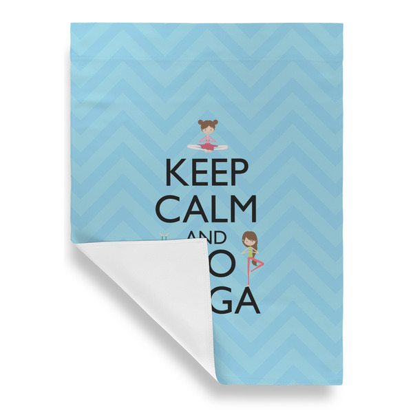 Keep Calm & Do Yoga House Flags - Single Sided - FRONT FOLDED