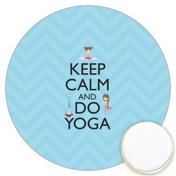Keep Calm & Do Yoga Printed Cookie Topper - 3.25"
