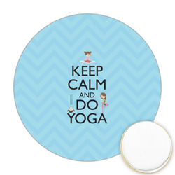 Keep Calm & Do Yoga Printed Cookie Topper - Round
