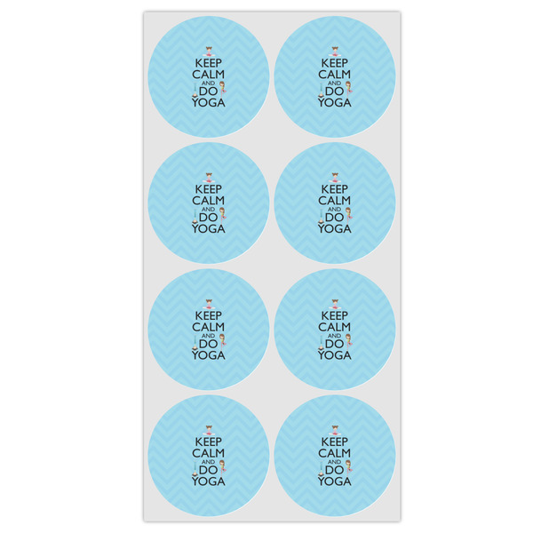 Keep Calm & Do Yoga Icing Circle - Medium - Set of 8