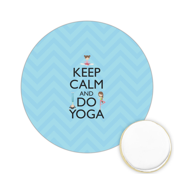 Custom Keep Calm & Do Yoga Printed Cookie Topper - 2.15"