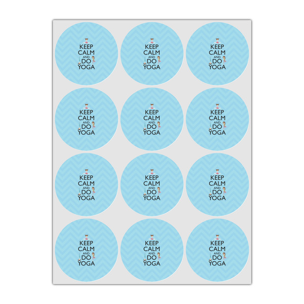 Keep Calm & Do Yoga Icing Circle - Small - Set of 12