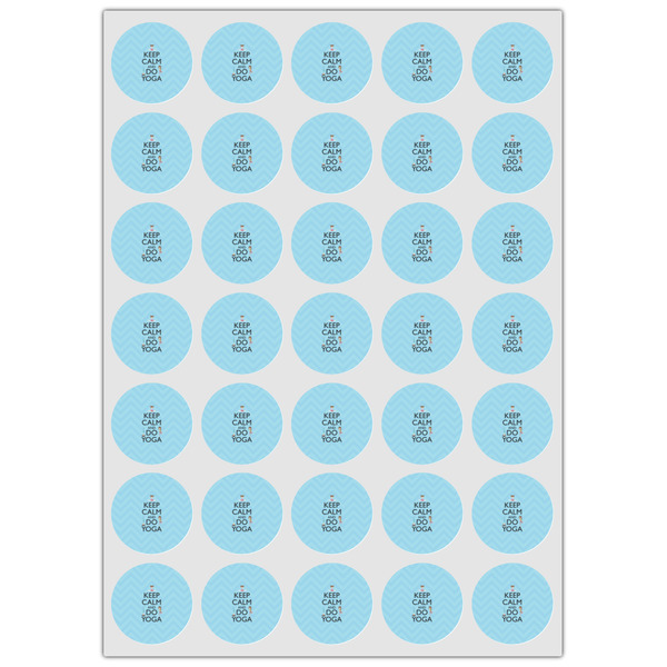 Keep Calm & Do Yoga Icing Circle - XSmall - Set of 35