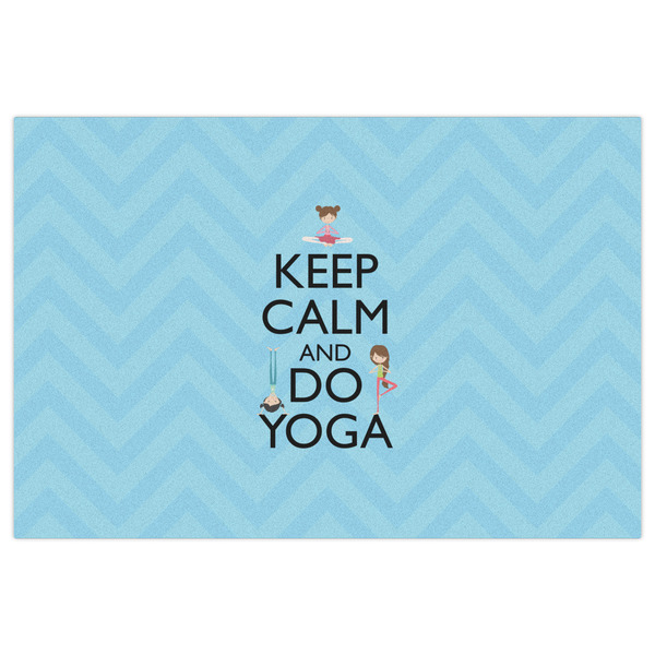 Keep Calm & Do Yoga Indoor / Outdoor Rug - 2'x3' - Front Flat
