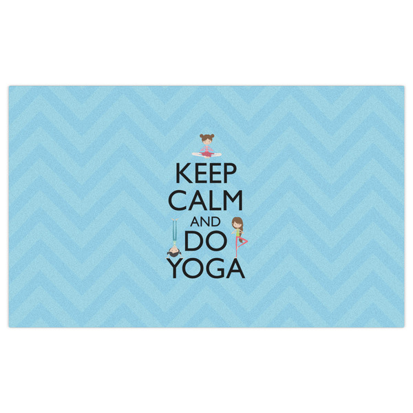Keep Calm & Do Yoga Indoor / Outdoor Rug - 3'x5' - Front Flat
