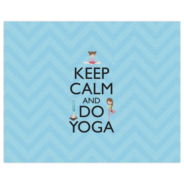 Keep Calm & Do Yoga Indoor / Outdoor Rug - 8'x10' - Front Flat