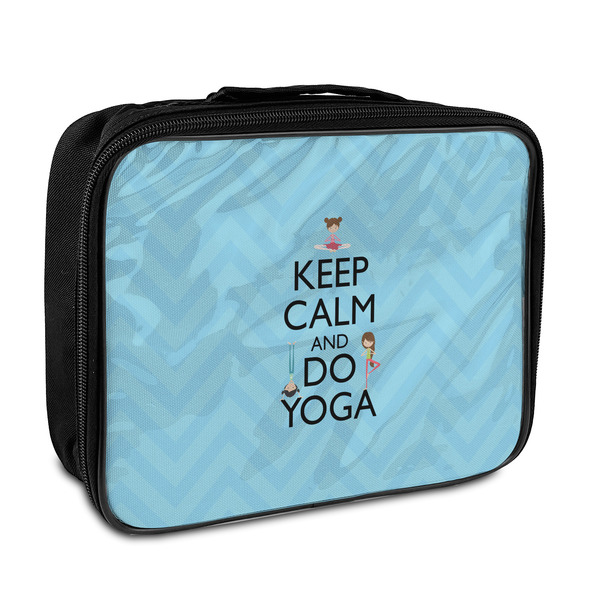 Custom Keep Calm & Do Yoga Insulated Lunch Bag