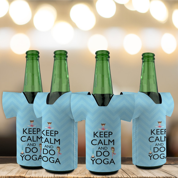 Keep Calm & Do Yoga Jersey Bottle Cooler - Set of 4 - LIFESTYLE