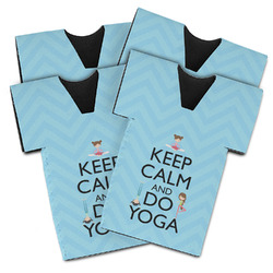 Keep Calm & Do Yoga Jersey Bottle Cooler - Set of 4