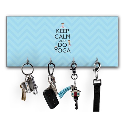 Keep Calm & Do Yoga Key Hanger w/ 4 Hooks