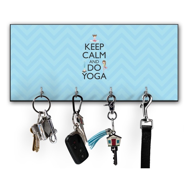 Custom Keep Calm & Do Yoga Key Hanger w/ 4 Hooks