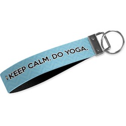 Keep Calm & Do Yoga Wristlet Webbing Keychain Fob