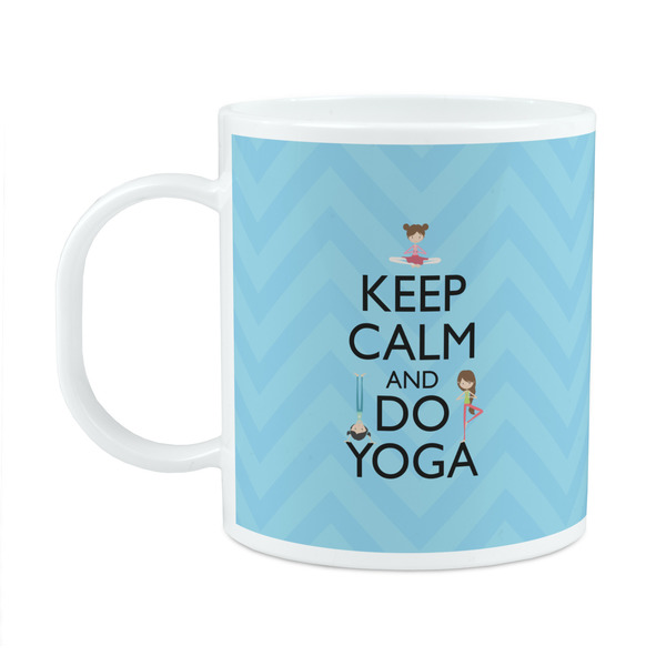 Custom Keep Calm & Do Yoga Plastic Kids Mug